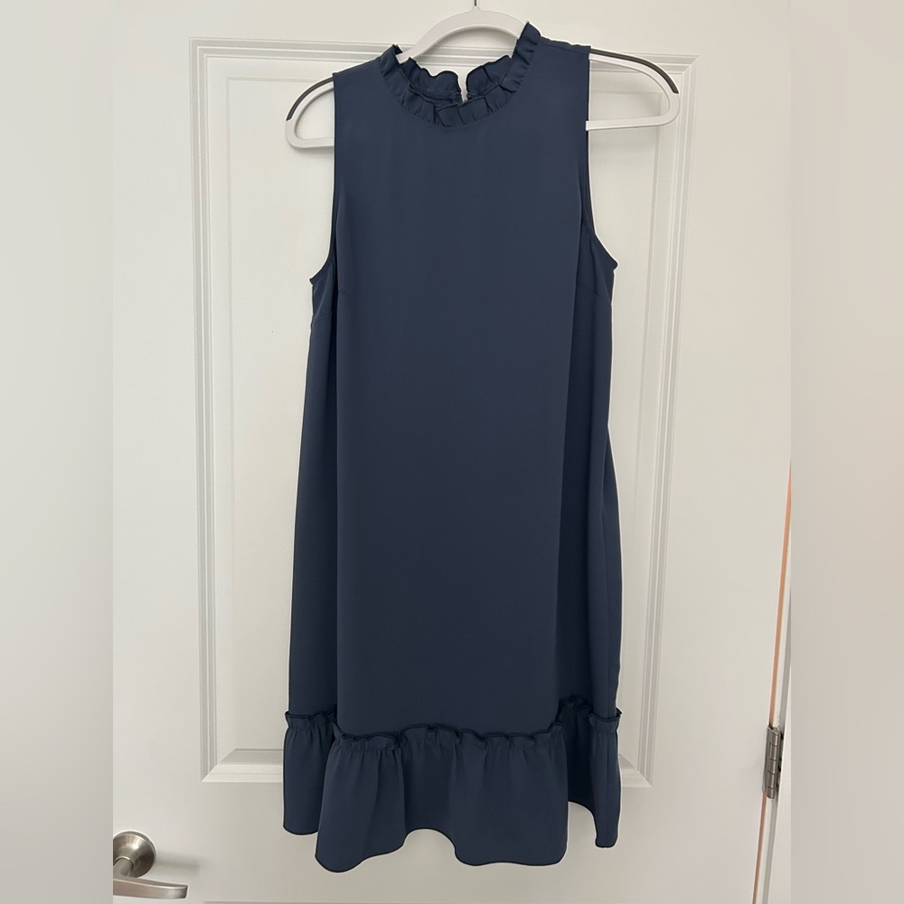Loft dress with ruffle trim